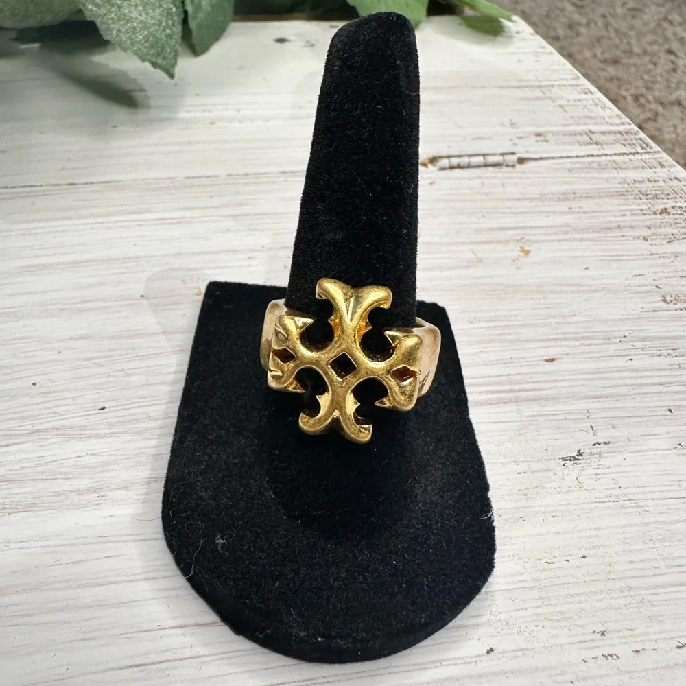 Tory Burch Gold Emblem Ring